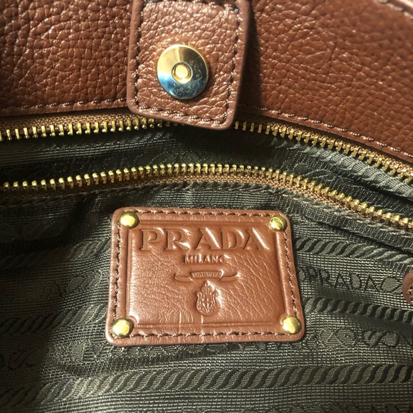 PRADA VITELLO DAINO HANDBAG/ SHOULDER BAG (AUTHENTIC) - Picture 6 of 16